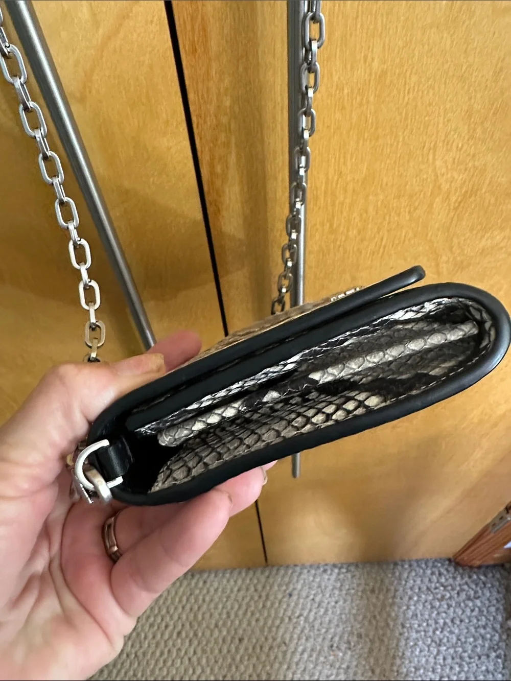 Tory Burch brand new with tags $328 retail Snake Print Crossbody Bag -